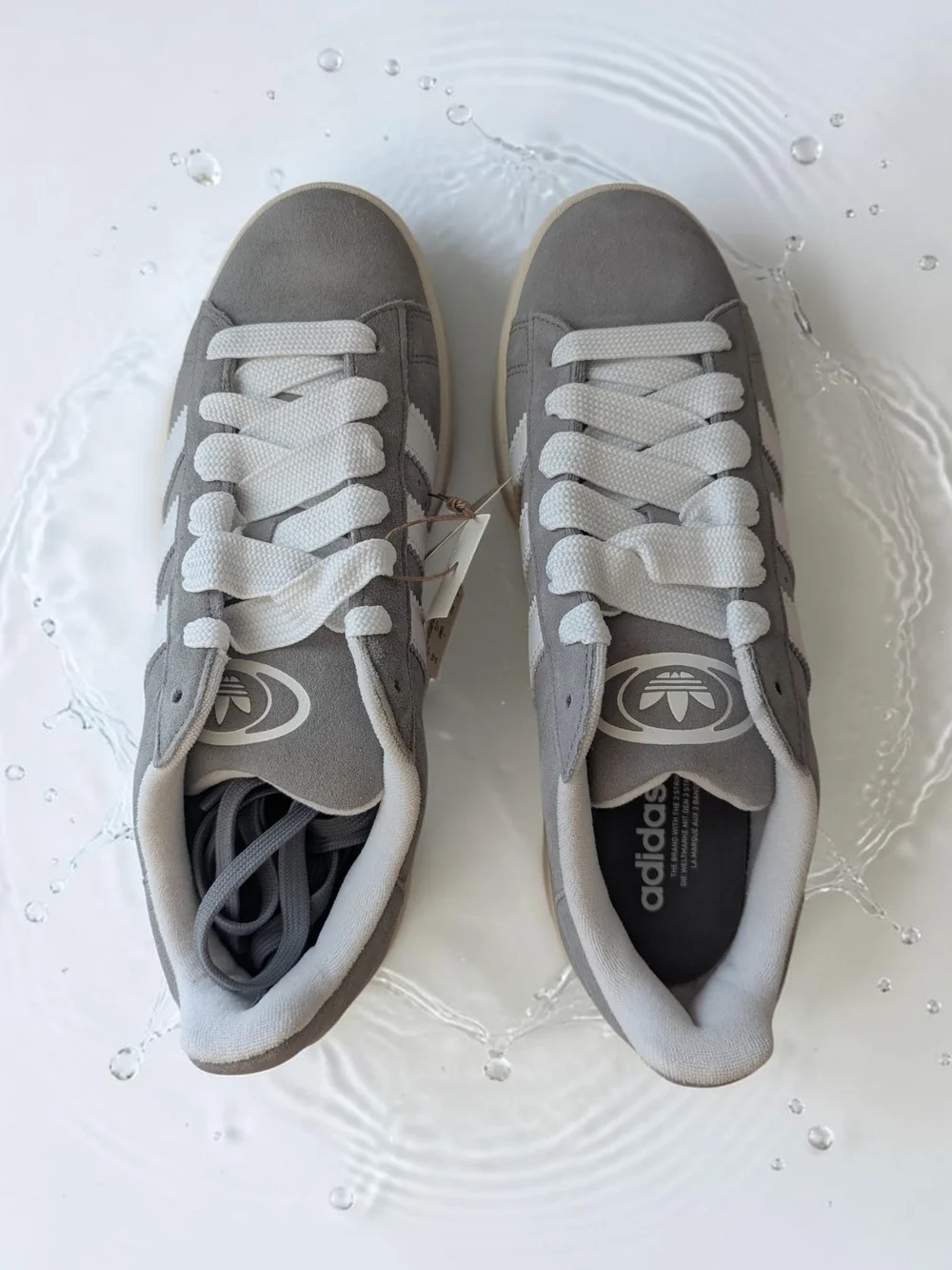 Adidas Campus 00s Men's Size 10 Gray White Suede Casual Lifestyle Sneakers